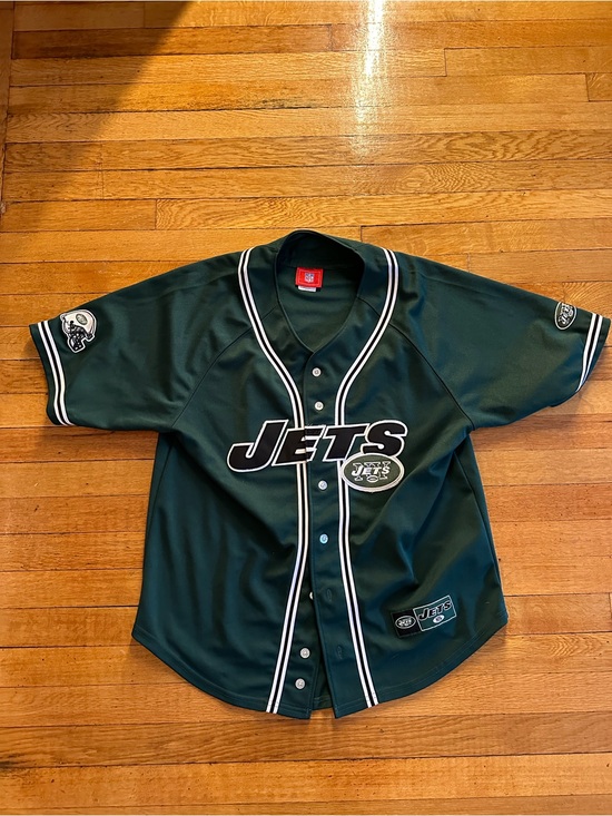 NFL Other - New York Jets NFL  Jersey Green Baseball Jersey Sz Medium Mens NY Vintage